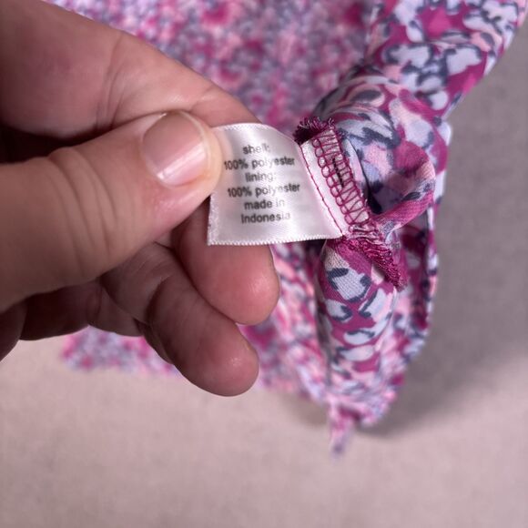 Lane Bryant Women’s Plus Size 26 Tank Top Layered Semi Sheer Purple Pink Flowers - Picture 8 of 11